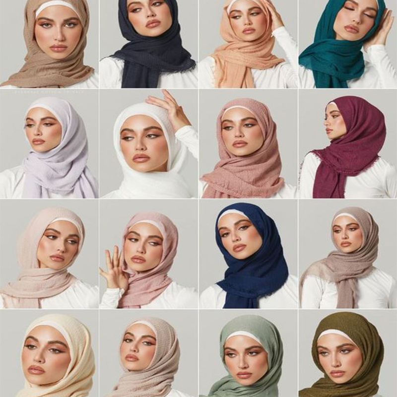 W1189 Hijab en voile pratique et polyvalent