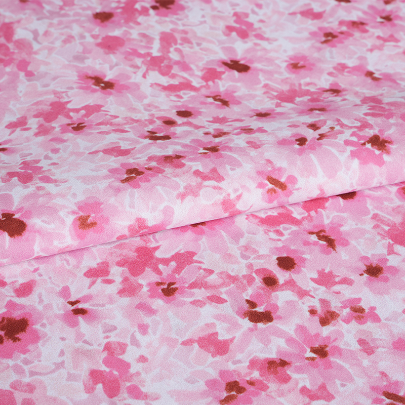 Tissu imprimé floral brumeux et désordonné 75D/18T