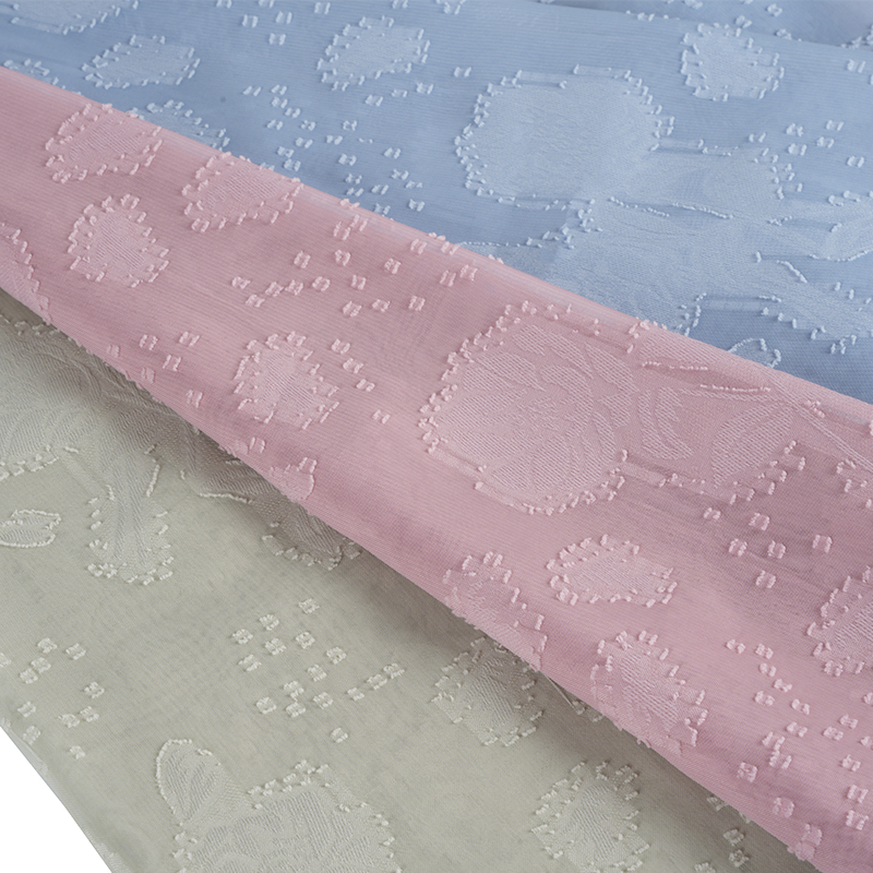 Tissu Uragiri à double tête en soie à faible élasticité 75d, fleur coupée en rose