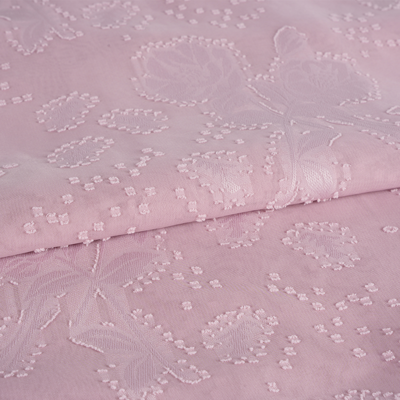 Tissu Uragiri à double tête en soie à faible élasticité 75d, fleur coupée en rose