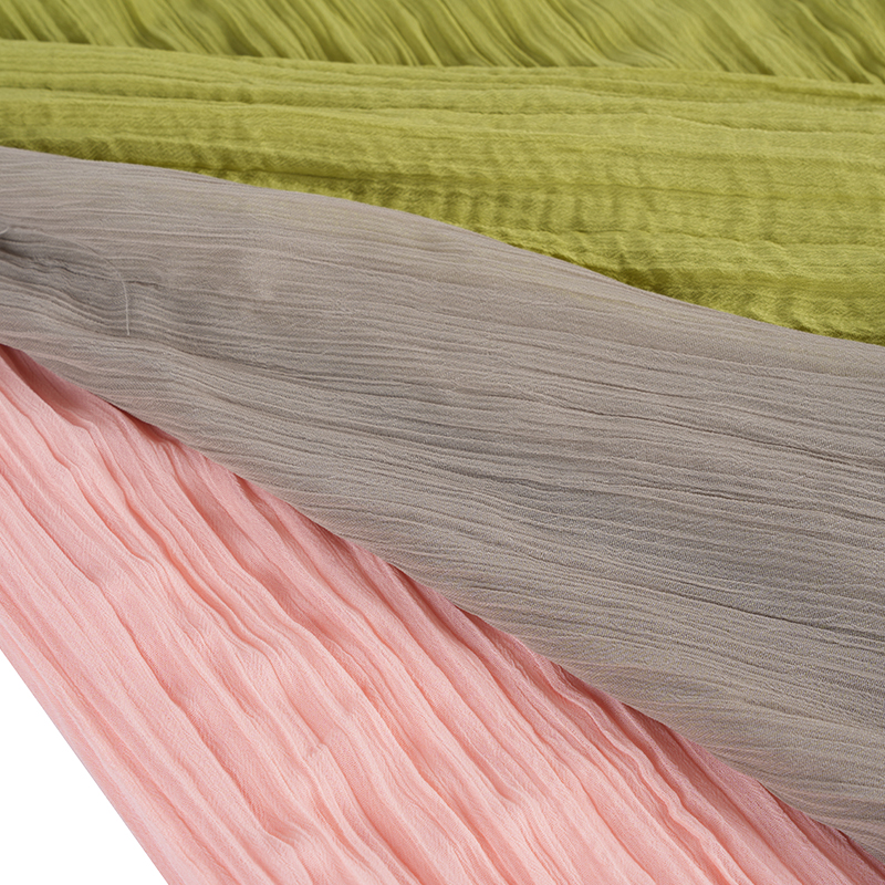 Tissus plissés en crêpe mousseline 75d