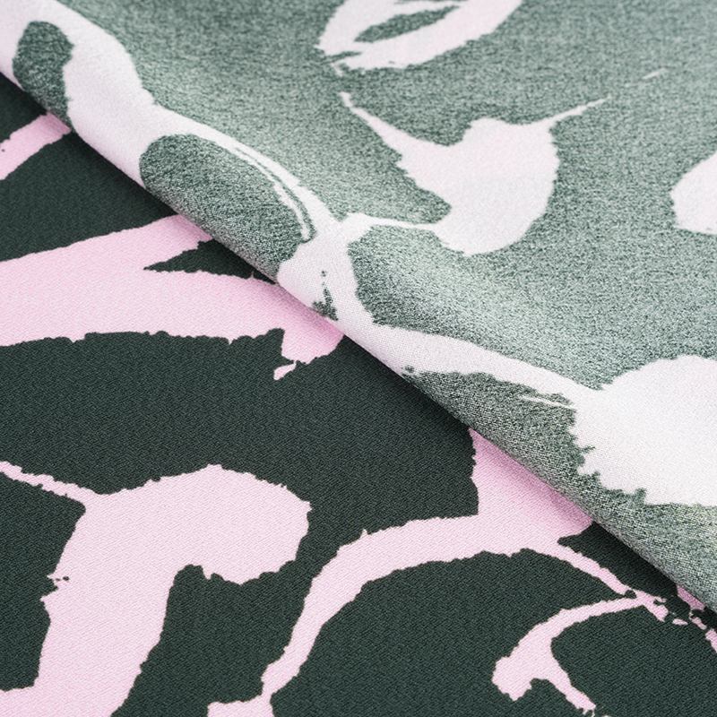 Tissu imprimé arabe froissé en soie polyester 75D*120D