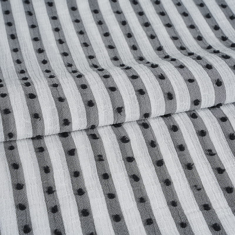 Tissu imprimé à rayures nano-crêpe cationique 75D