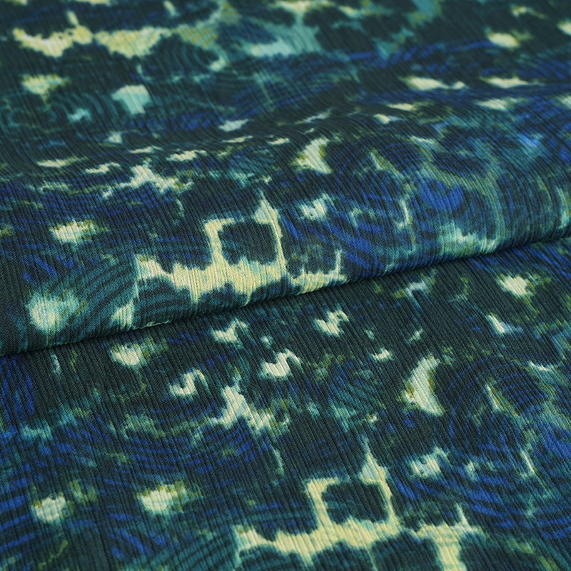 Tissu imprimé léopard rond en crêpe paracorde 100d Cr3