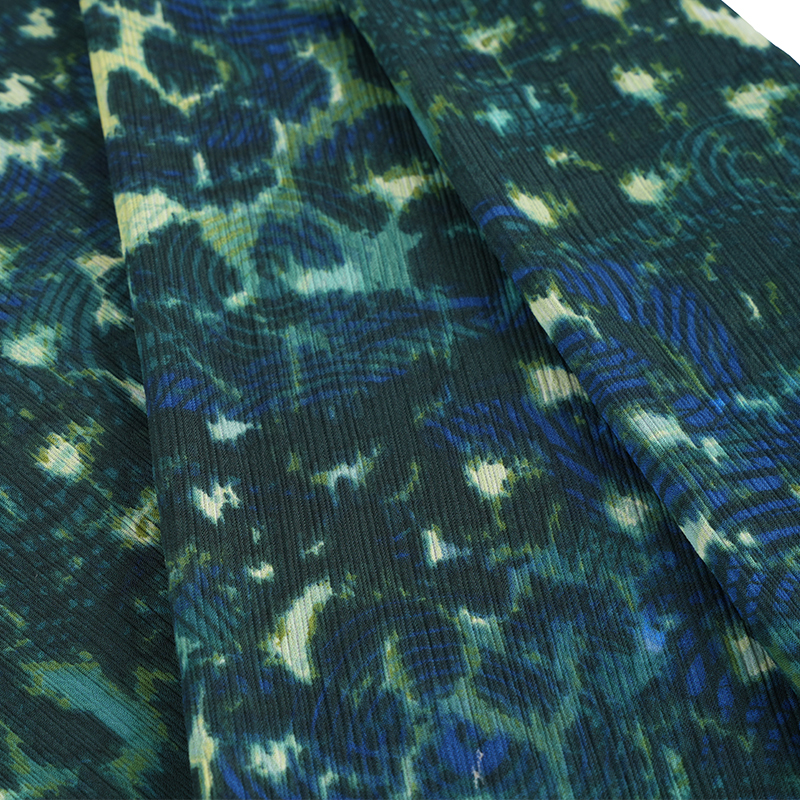 Tissu imprimé léopard rond en crêpe paracorde 100d Cr3