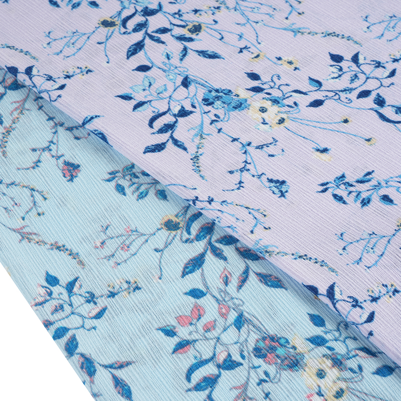 Tissu composé de filigrane de fleur d'hibiscus froissé d'écorce de soie 50*68