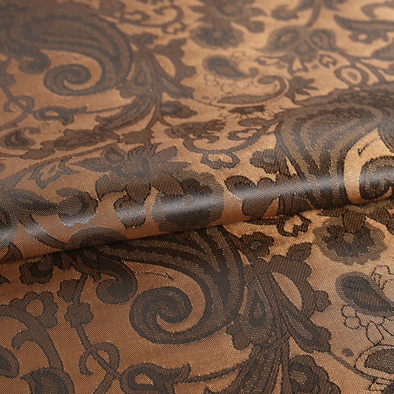 Jacquard fleur de luth festonné en polyester