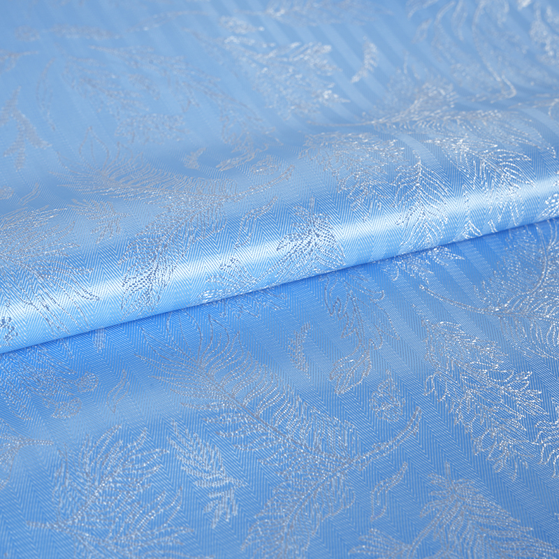 Tissu Jacquard Feuille de Chemise Rouge PV