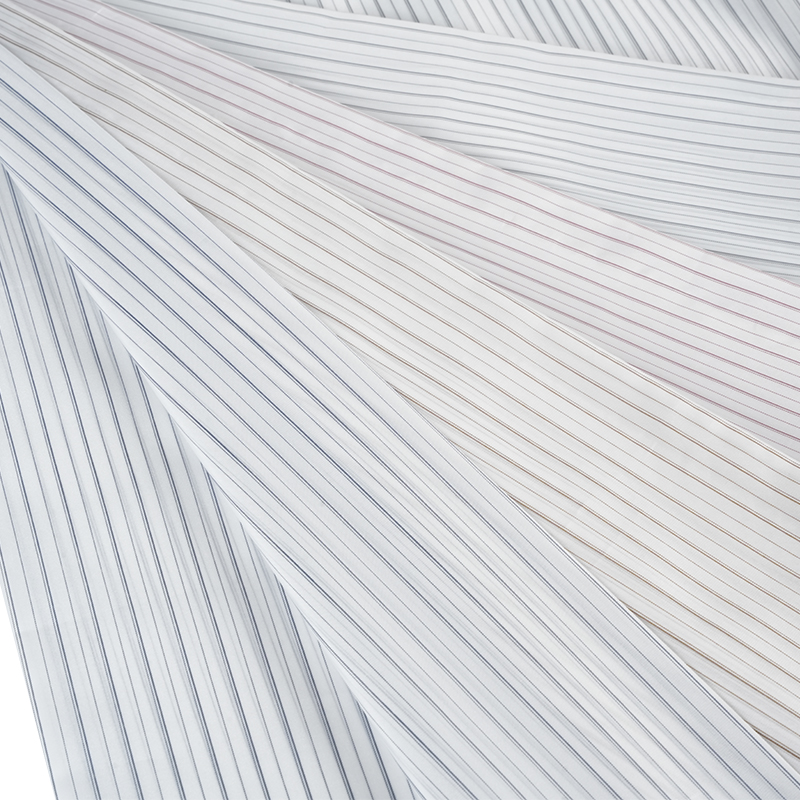 Tissu de doublure de manches rayé extensible 100 % polyester