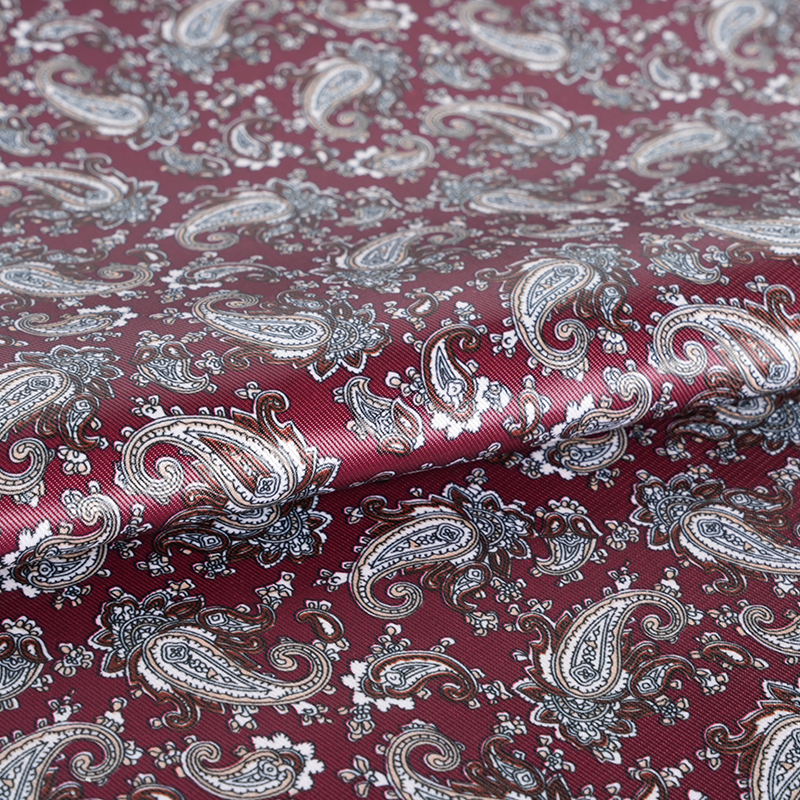 Tissu d'impression de fleurs de néflier imitation rayonne en polyester