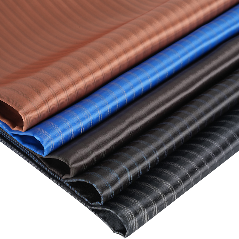 Tissu à rayures cachées en satin PV