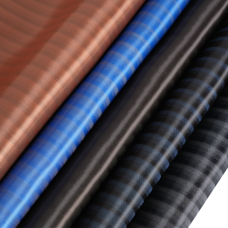 Tissu à rayures cachées en satin PV