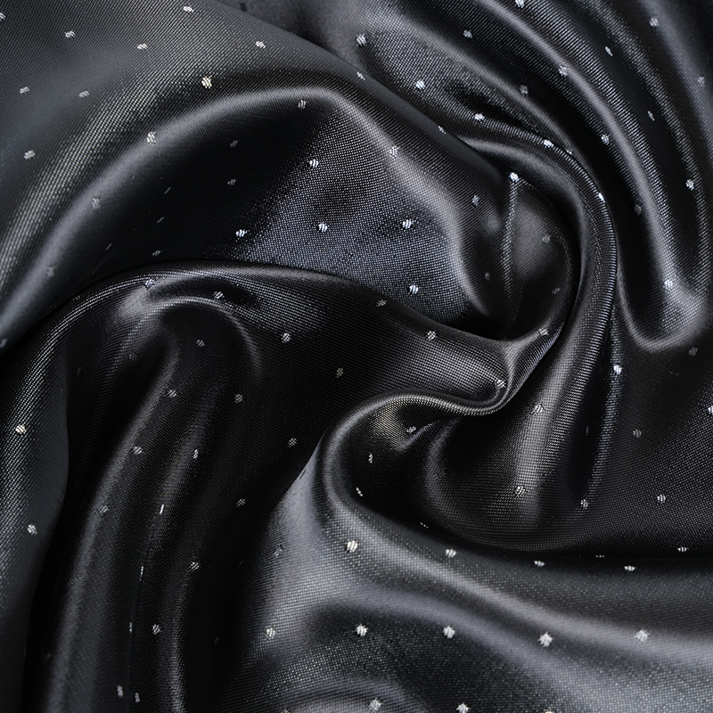 Tissu jacquard à pois satinés PV