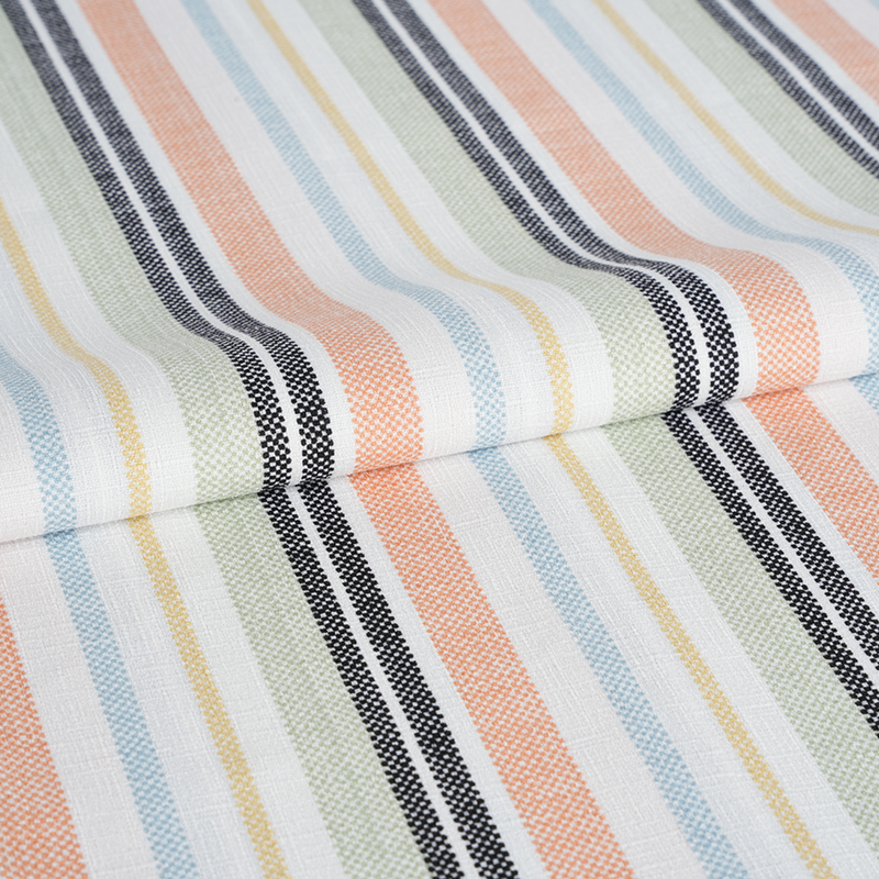 Tissu imprimé à rayures orange et noires, fausse soie torsadée 75D, orchidée de bambou et noir