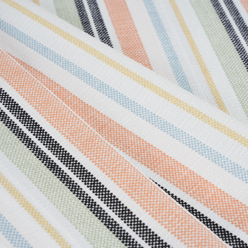 Tissu imprimé à rayures orange et noires, fausse soie torsadée 75D, orchidée de bambou et noir