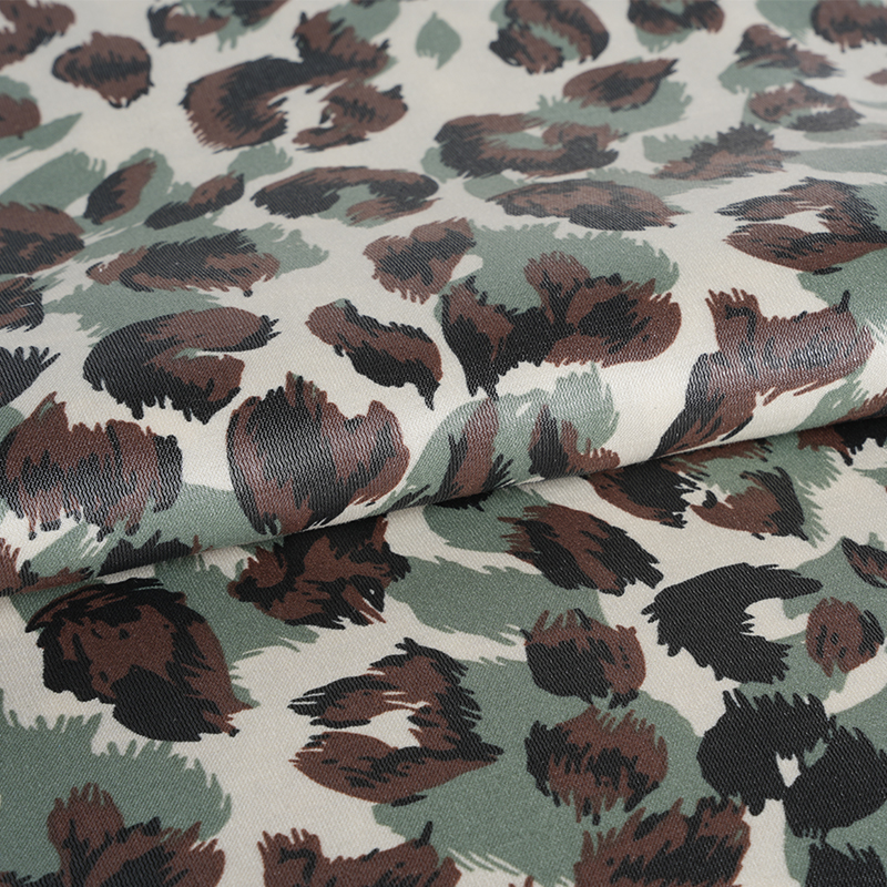 Tissu d'impression léopard en coton doré épais 20D x 21S, trois couleurs